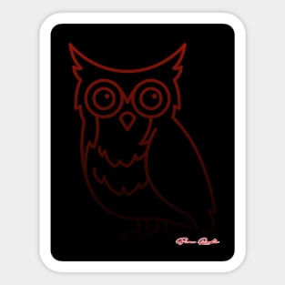 Bwn Radio Owl Signature Logo Sticker